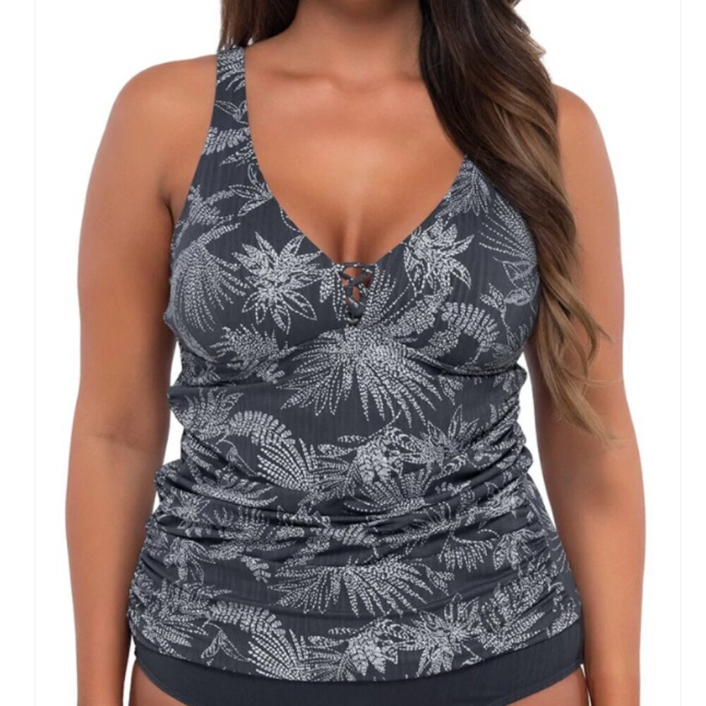 Sunsets Escape Women's Emerson Fanfare Seagrass Texture Tankini Top